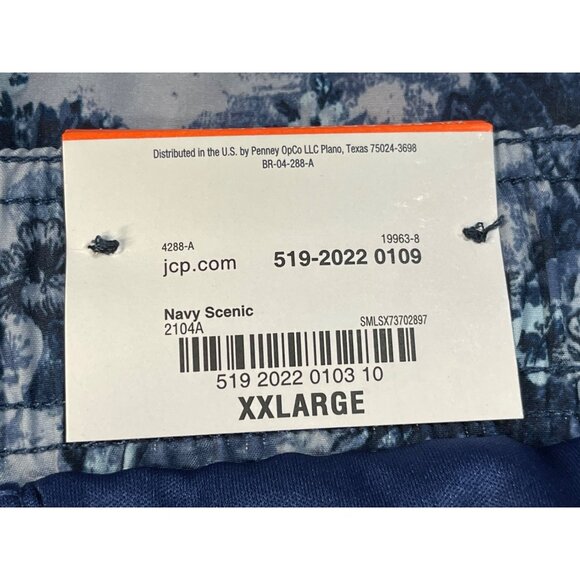 St. John's Bay Mens XXL Swim Shorts  Blue Tropical Print - Picture 11 of 11